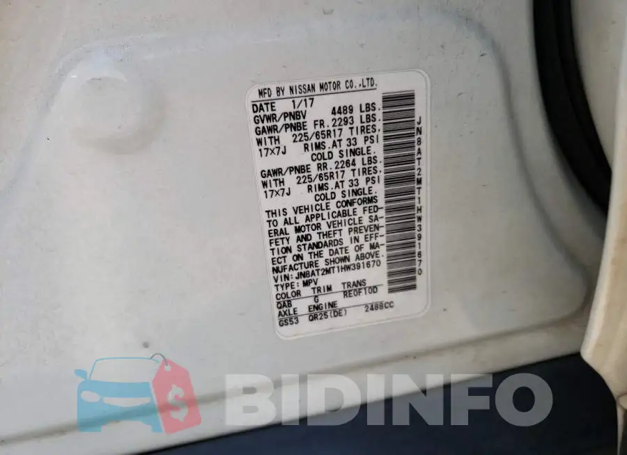 JN8AT2MT1HW391670 Photo# 13