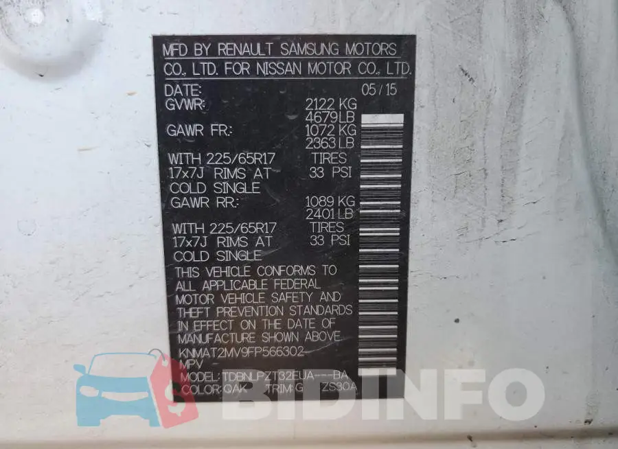 KNMAT2MV9FP566302 Photo# 13