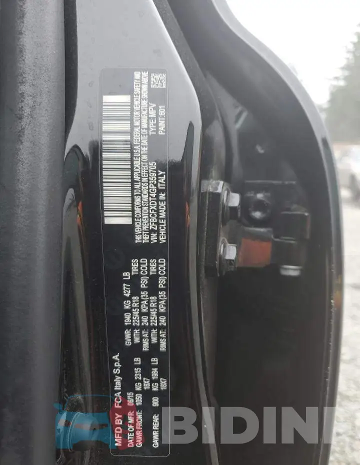 ZFBCFXDT4GP359705 Photo# 13
