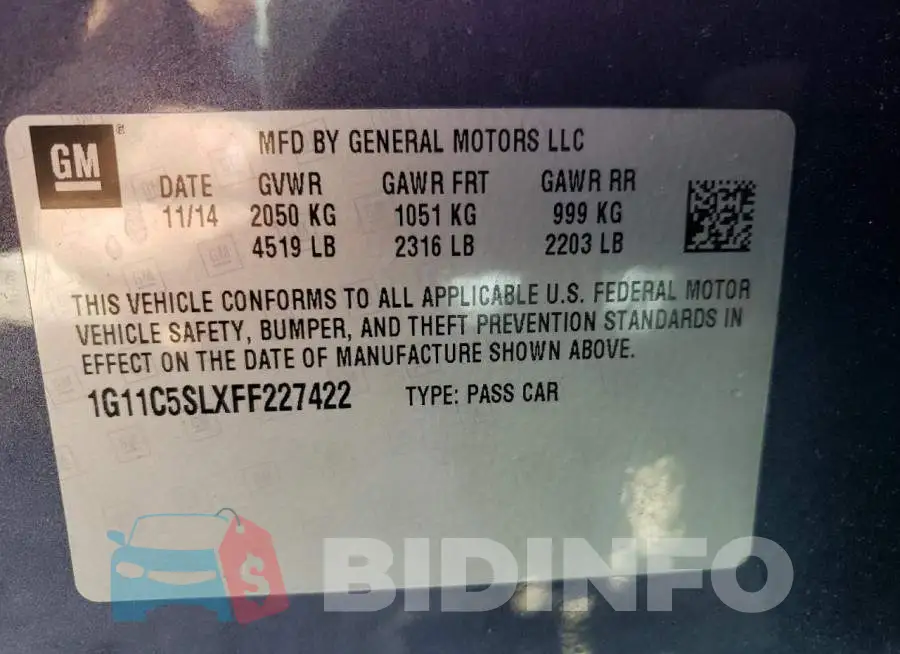 1G11C5SLXFF227422 Photo# 13