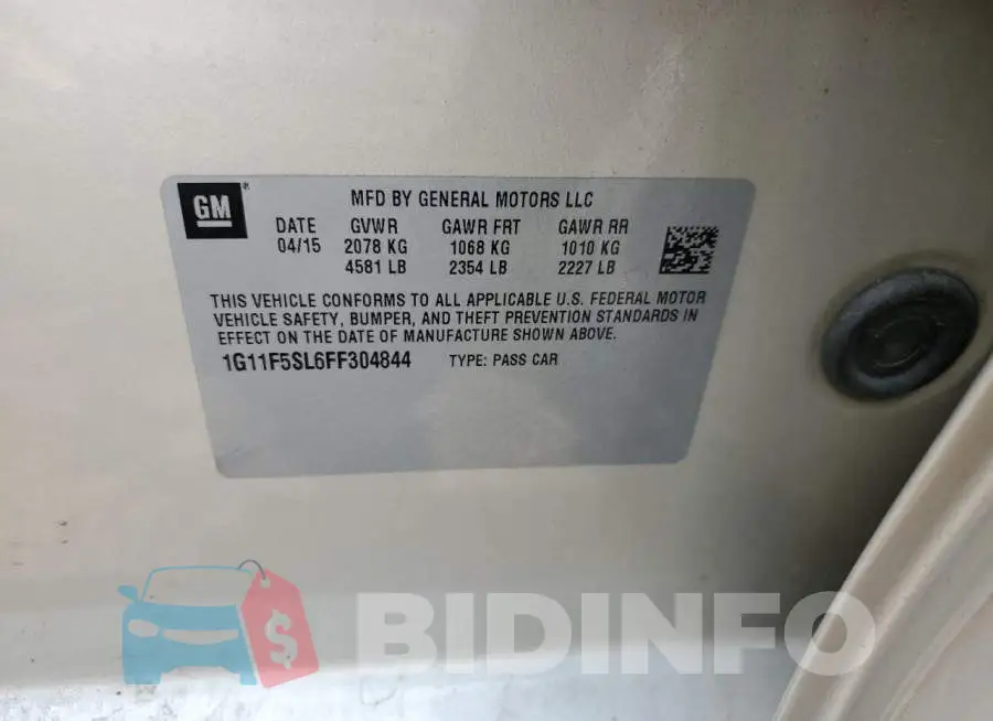 1G11F5SL6FF304844 Photo# 12