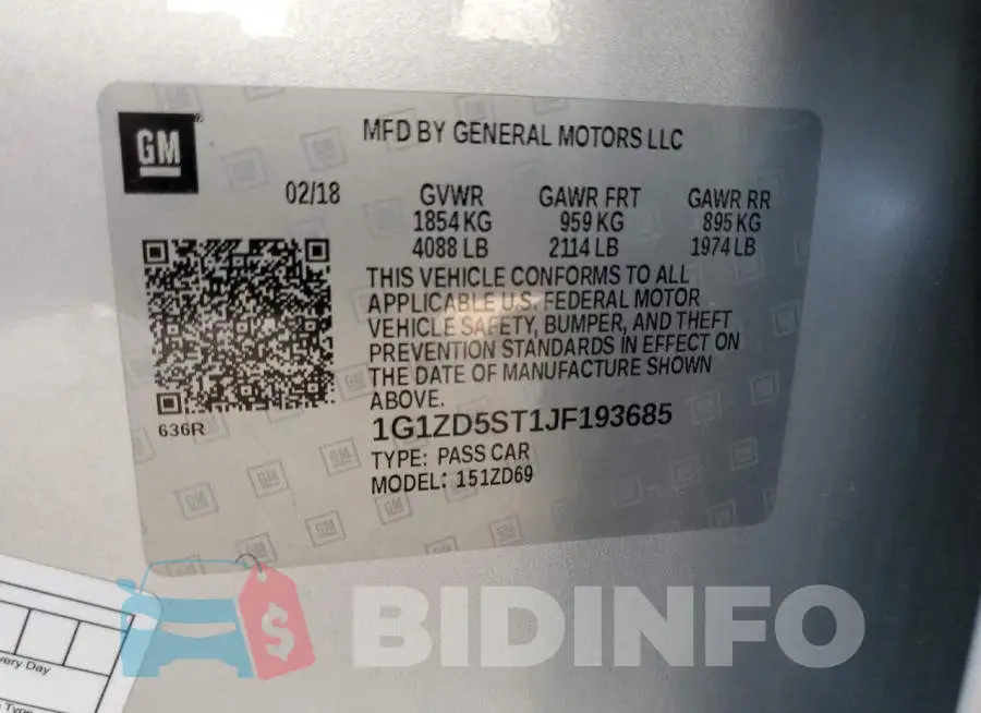 1G1ZD5ST1JF193685 Photo# 12