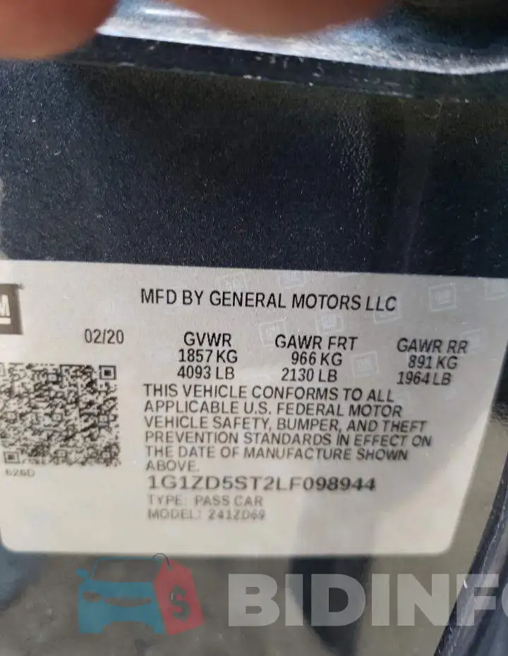 1G1ZD5ST2LF098944 Photo# 13