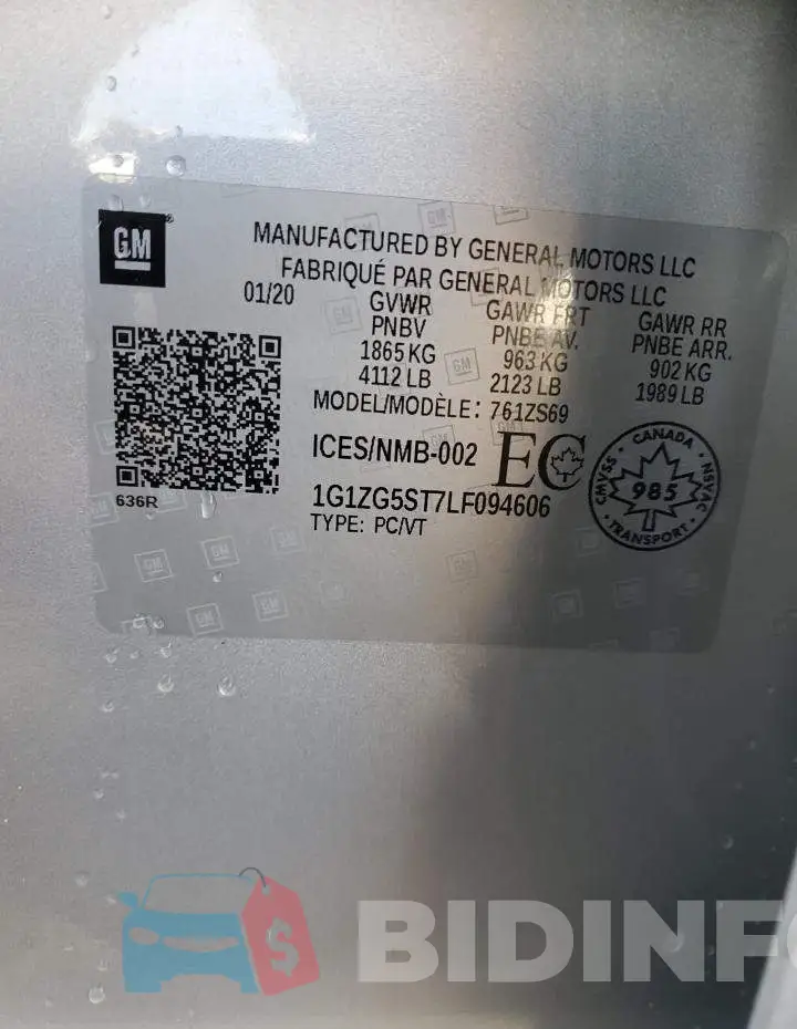 1G1ZG5ST7LF094606 Photo# 13