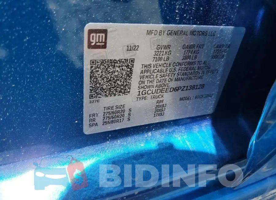 1GCUDEED6PZ138128 Photo# 12