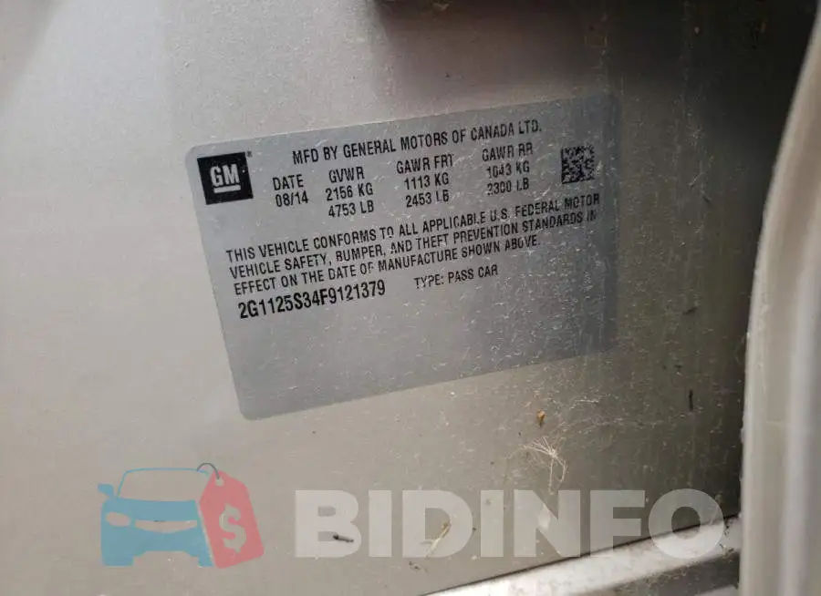 2G1125S34F9121379 Photo# 12