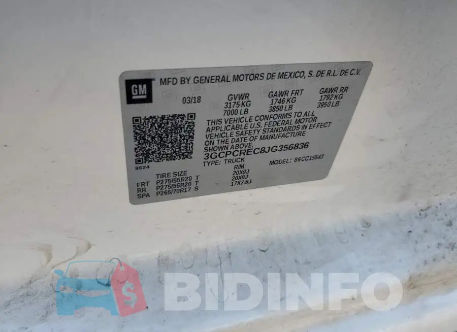 3GCPCREC8JG356836 Photo# 12