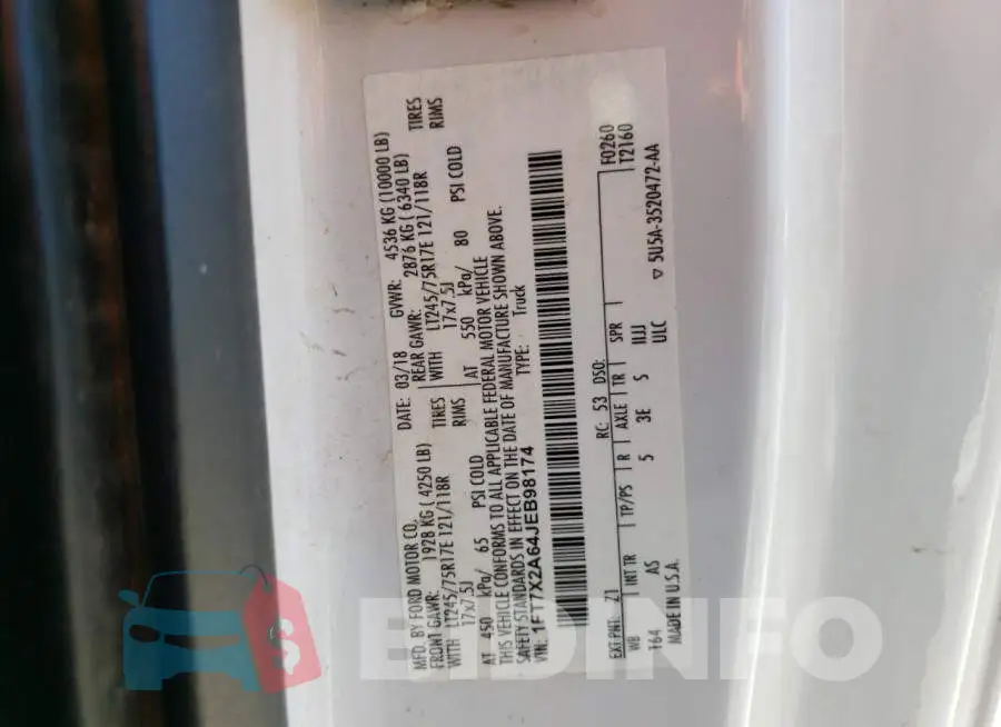 1FT7X2A64JEB98174 Photo# 12