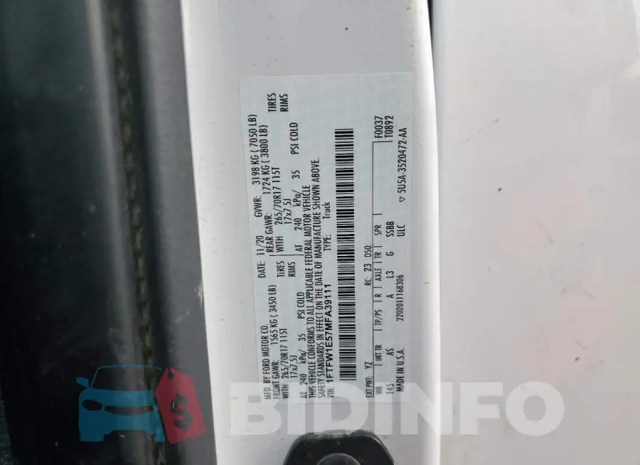 1FTFW1E57MFA39111 Photo# 12