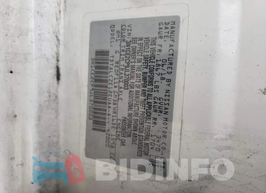 3N1CE2CP9JL370003 Photo# 13