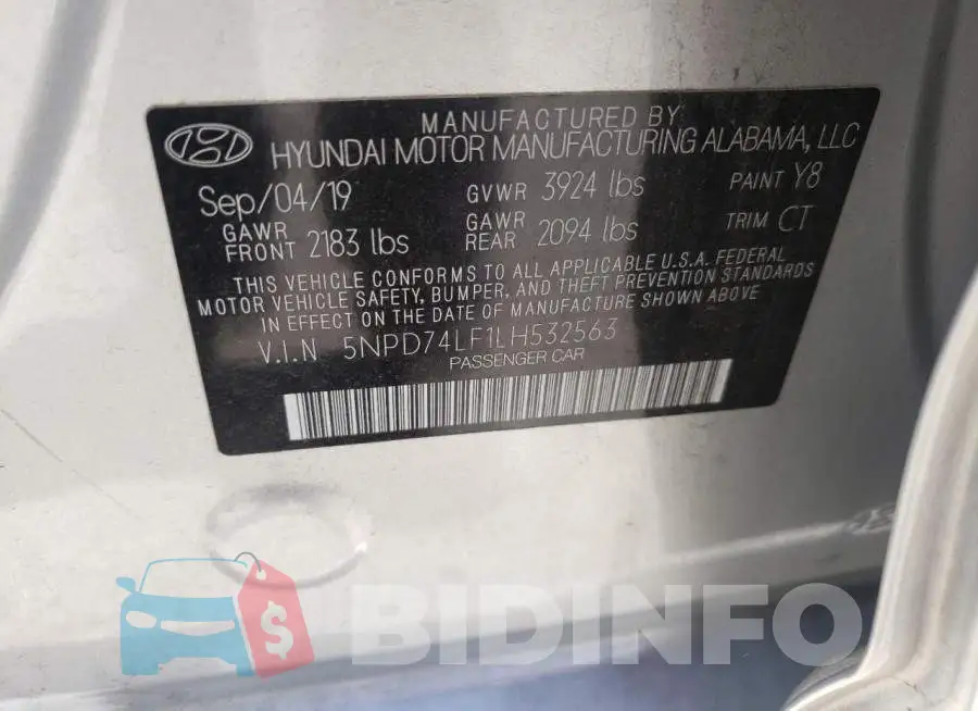5NPD74LF1LH532563 Photo# 12