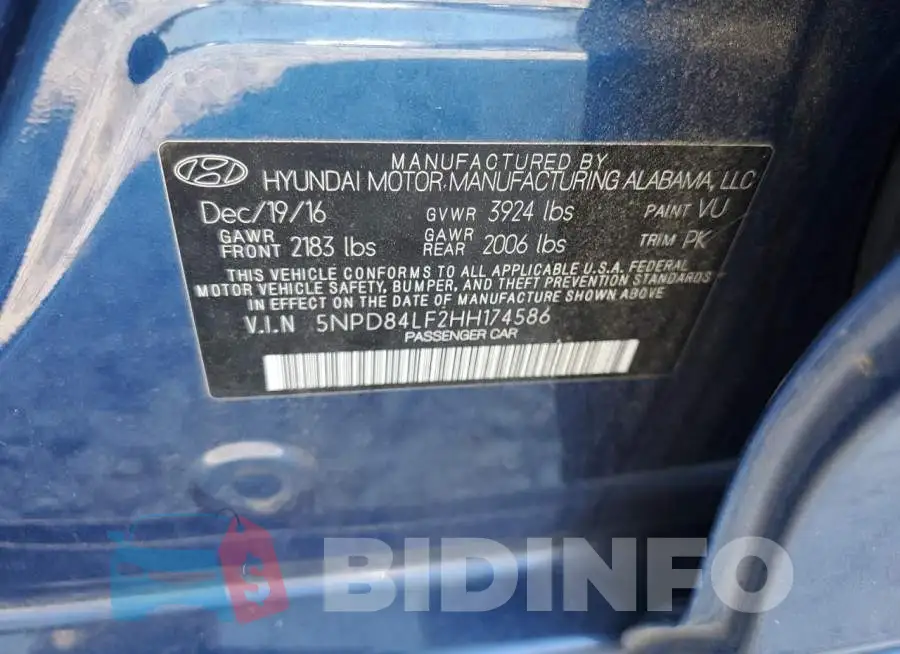 5NPD84LF2HH174586 Photo# 12