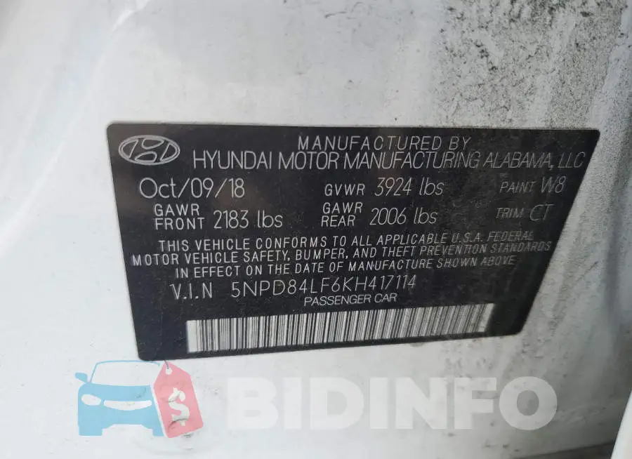 5NPD84LF6KH417114 Photo# 12