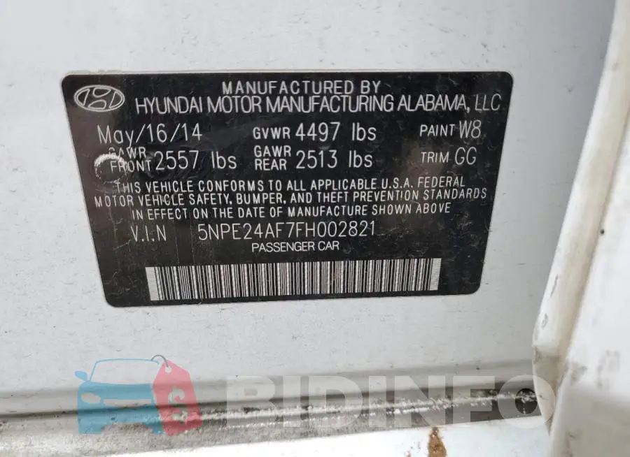 5NPE24AF7FH002821 Photo# 13