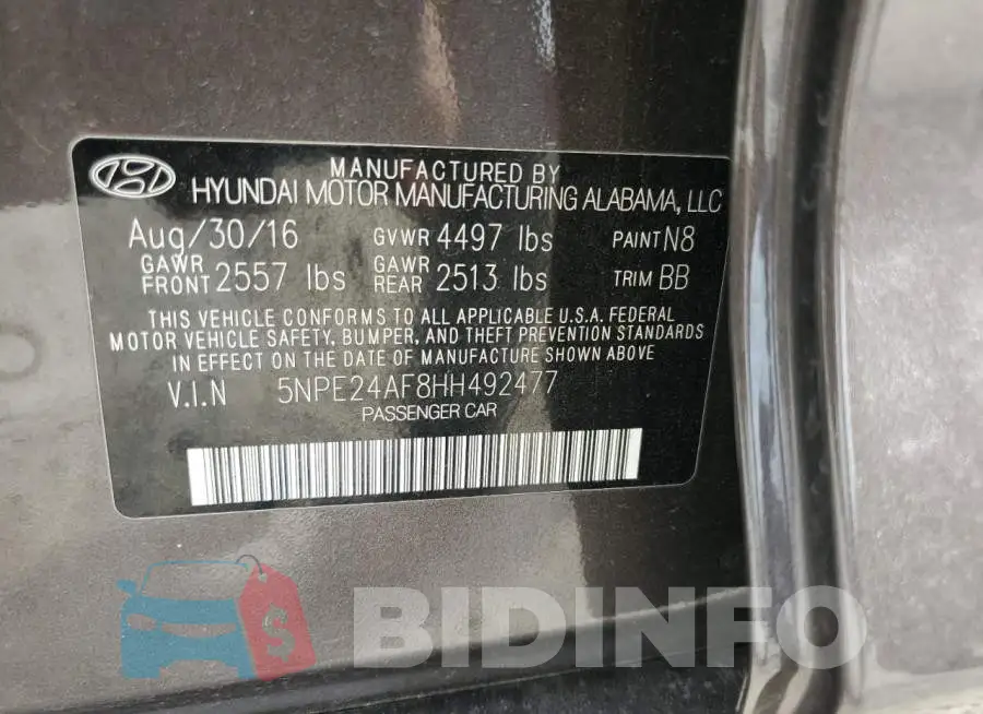 5NPE24AF8HH492477 Photo# 12
