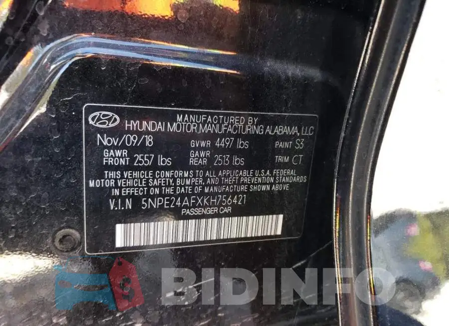5NPE24AFXKH756421 Photo# 12
