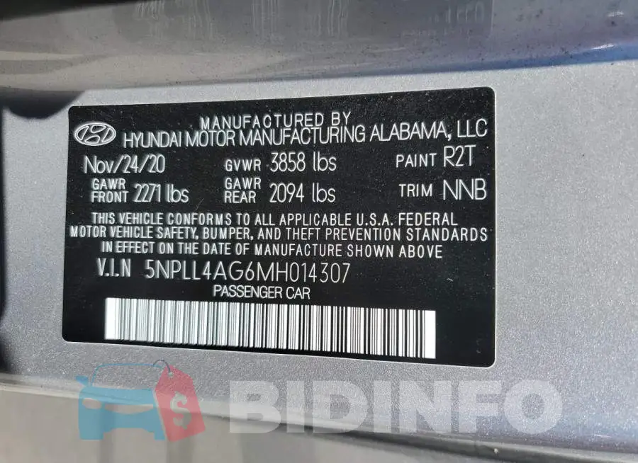 5NPLL4AG6MH014307 Photo# 13