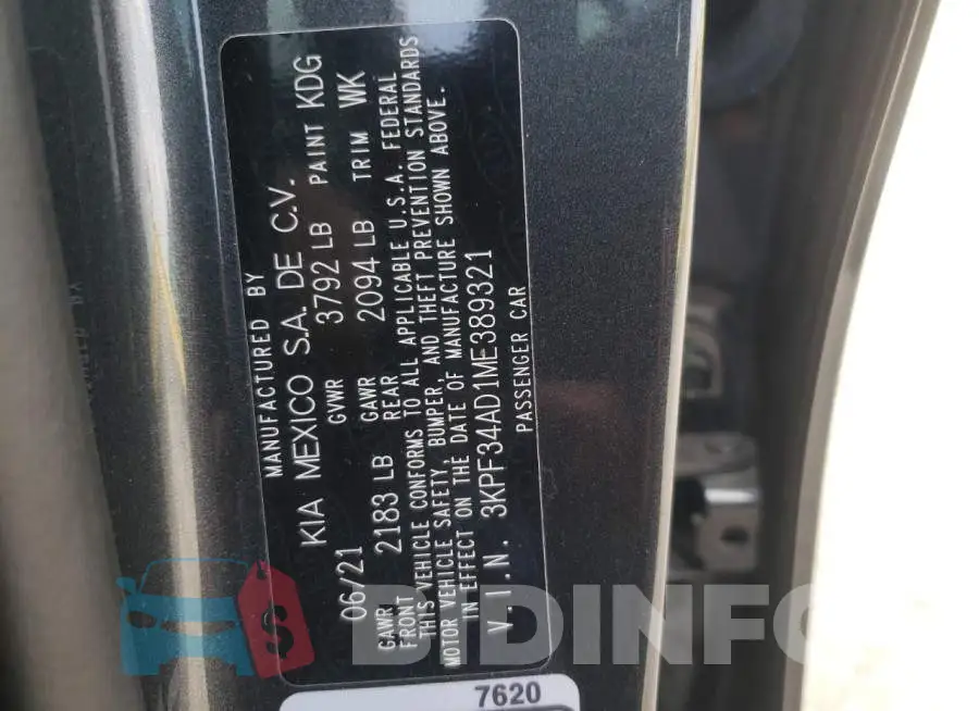 3KPF34AD1ME389321 Photo# 12