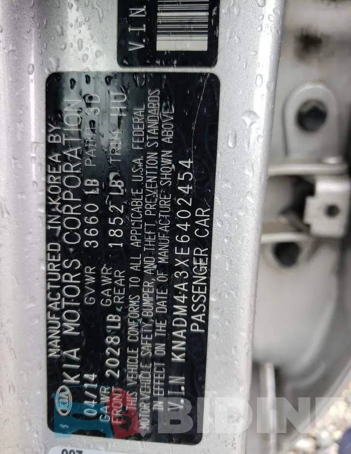 KNADM4A3XE6402454 Photo# 12