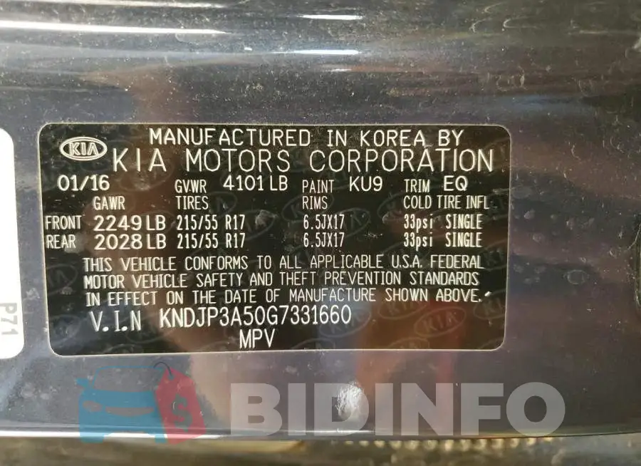 KNDJP3A50G7331660 Photo# 12