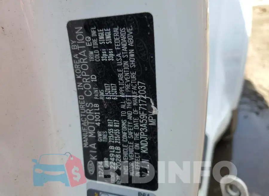 KNDJP3A59F7172037 Photo# 12
