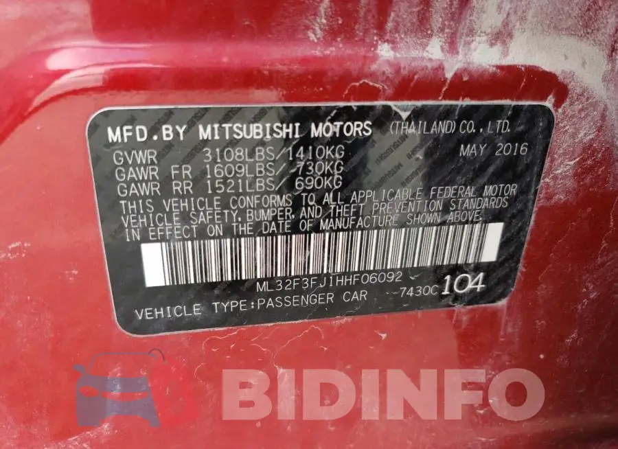 ML32F3FJ1HHF06092 Photo# 12