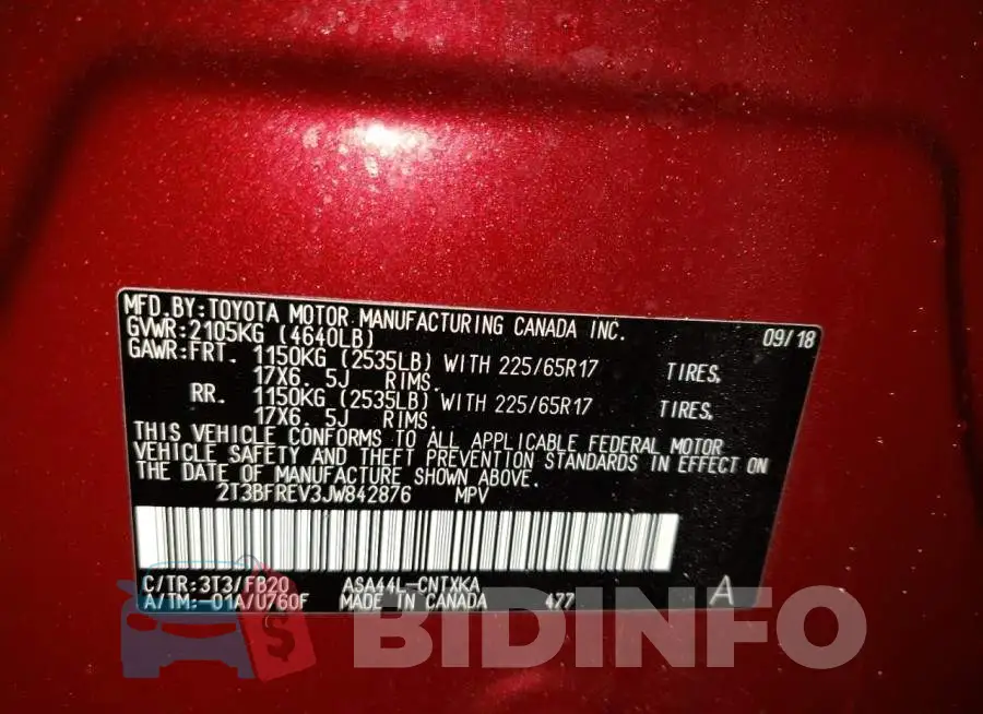 2T3BFREV3JW842876 Photo# 13