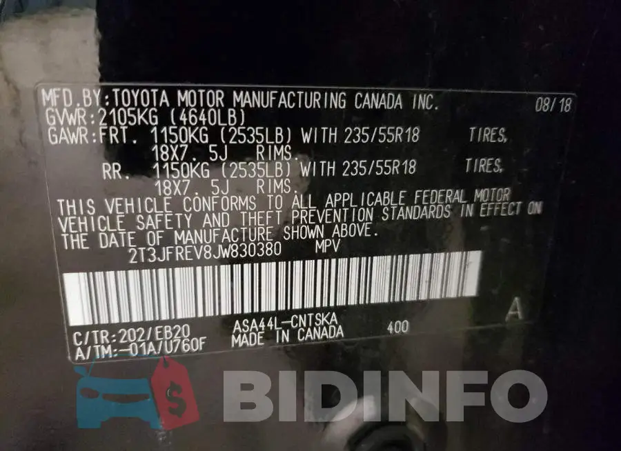 2T3JFREV8JW830380 Photo# 13
