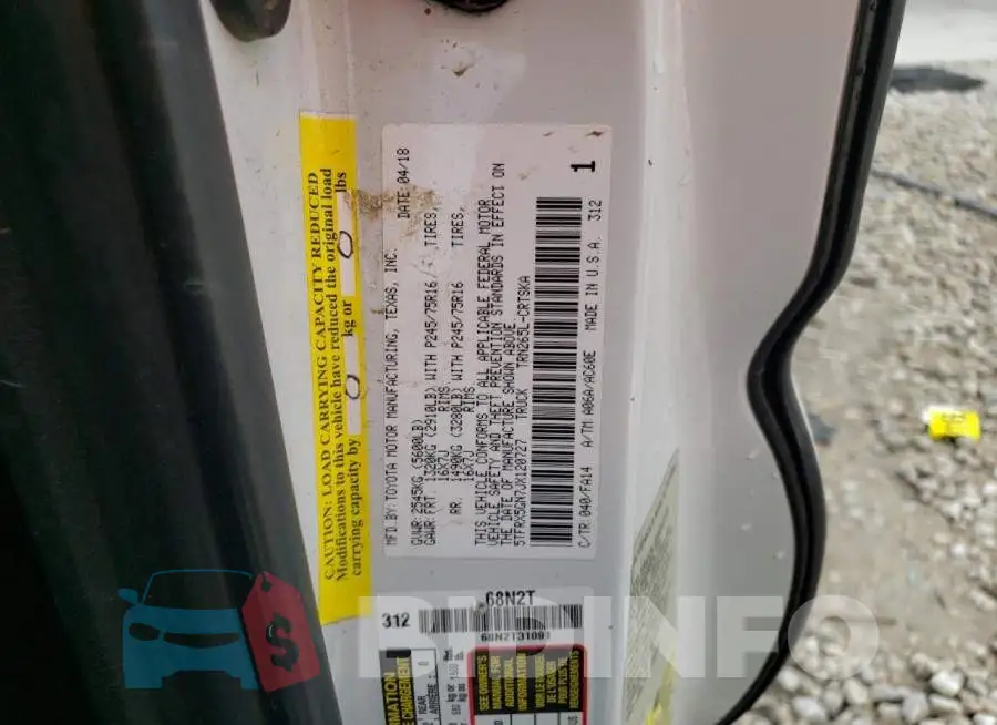 5TFRX5GN7JX120727 Photo# 12