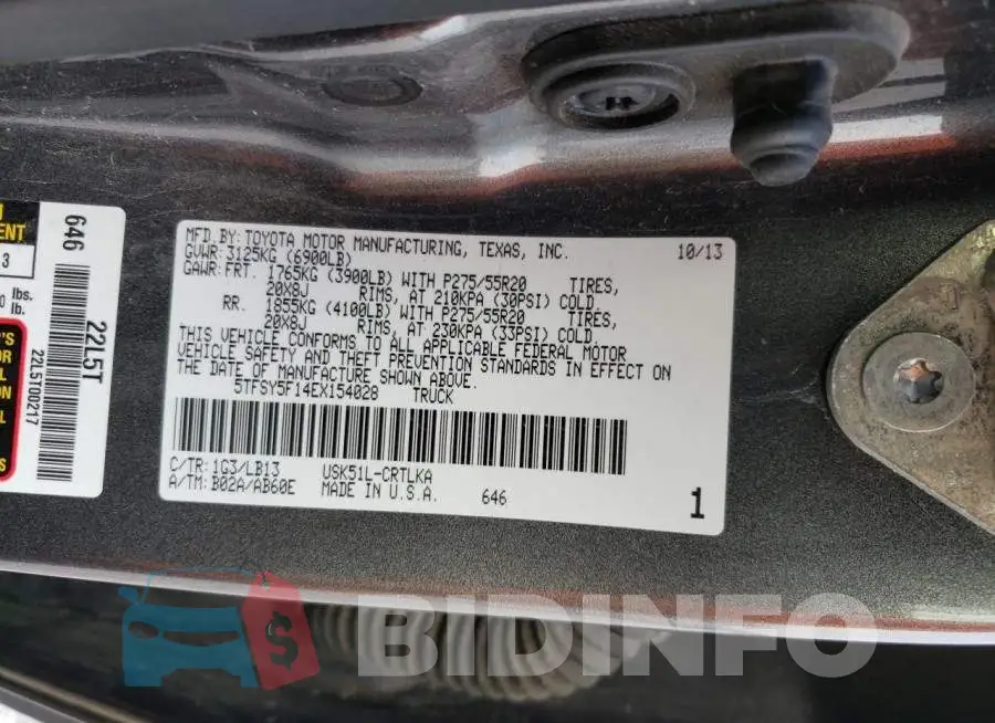 5TFSY5F14EX154028 Photo# 13