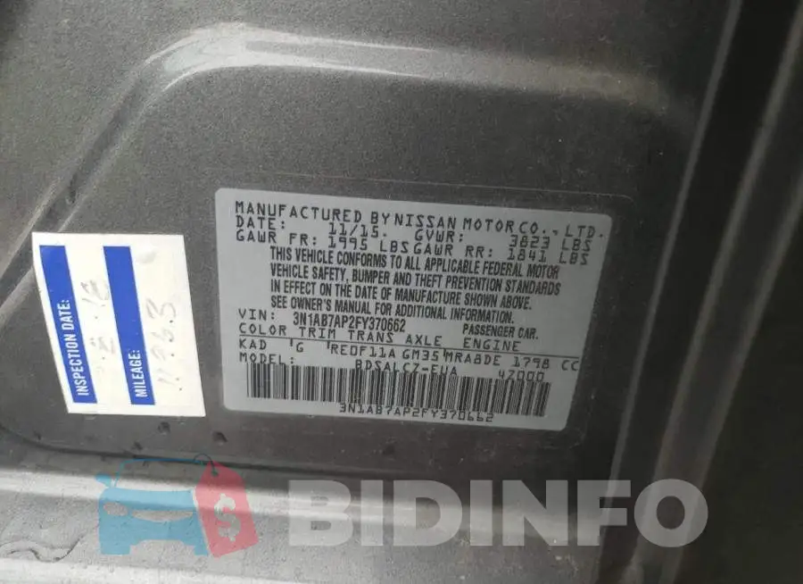 3N1AB7AP2FY370662 Photo# 12