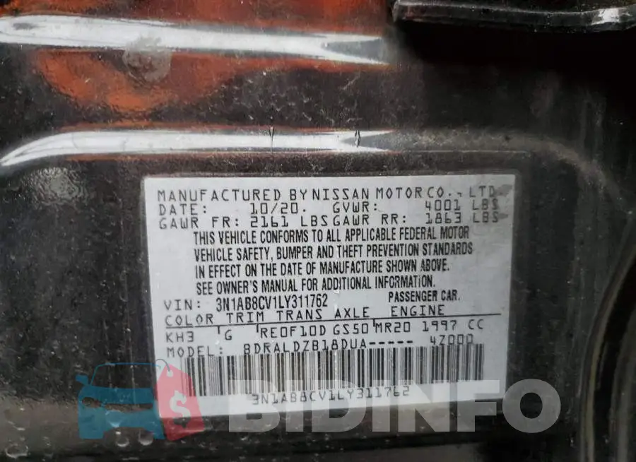 3N1AB8CV1LY311762 Photo# 12