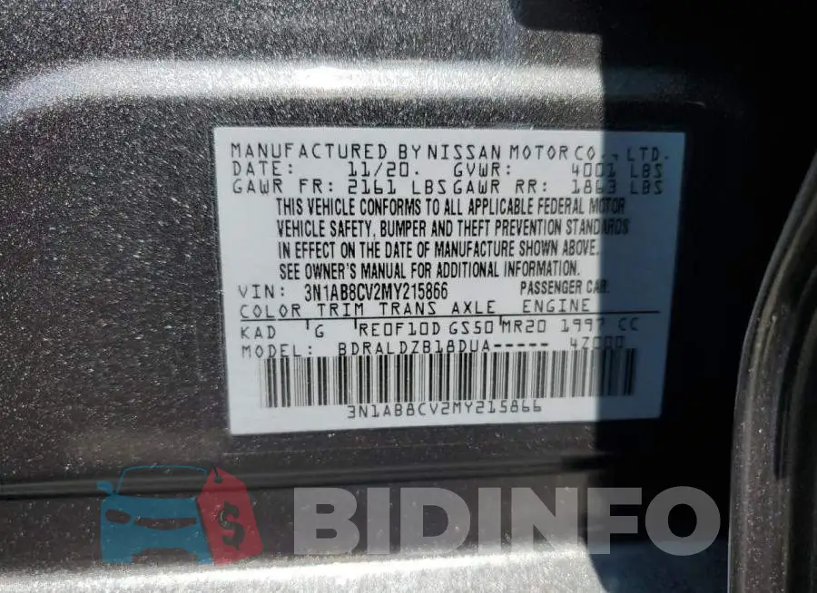 3N1AB8CV2MY215866 Photo# 12