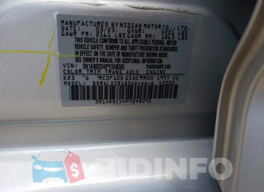 3N1AB8CV4PY248095 Photo# 13
