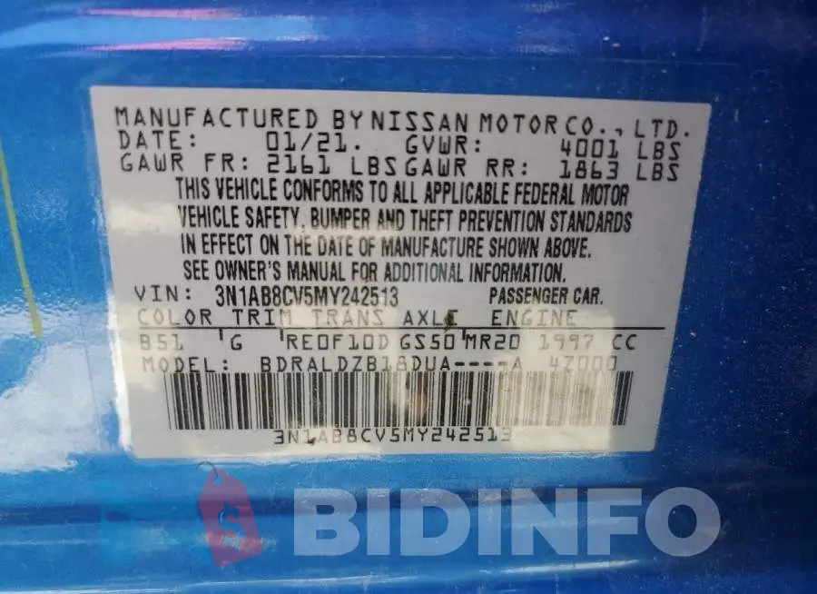 3N1AB8CV5MY242513 Photo# 12