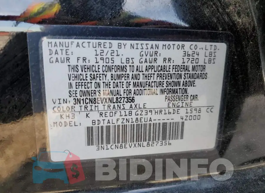 3N1CN8EVXNL827356 Photo# 12