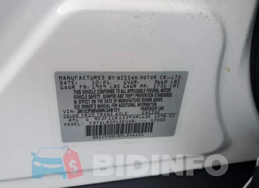 3N1CP5BV8ML546121 Photo# 13