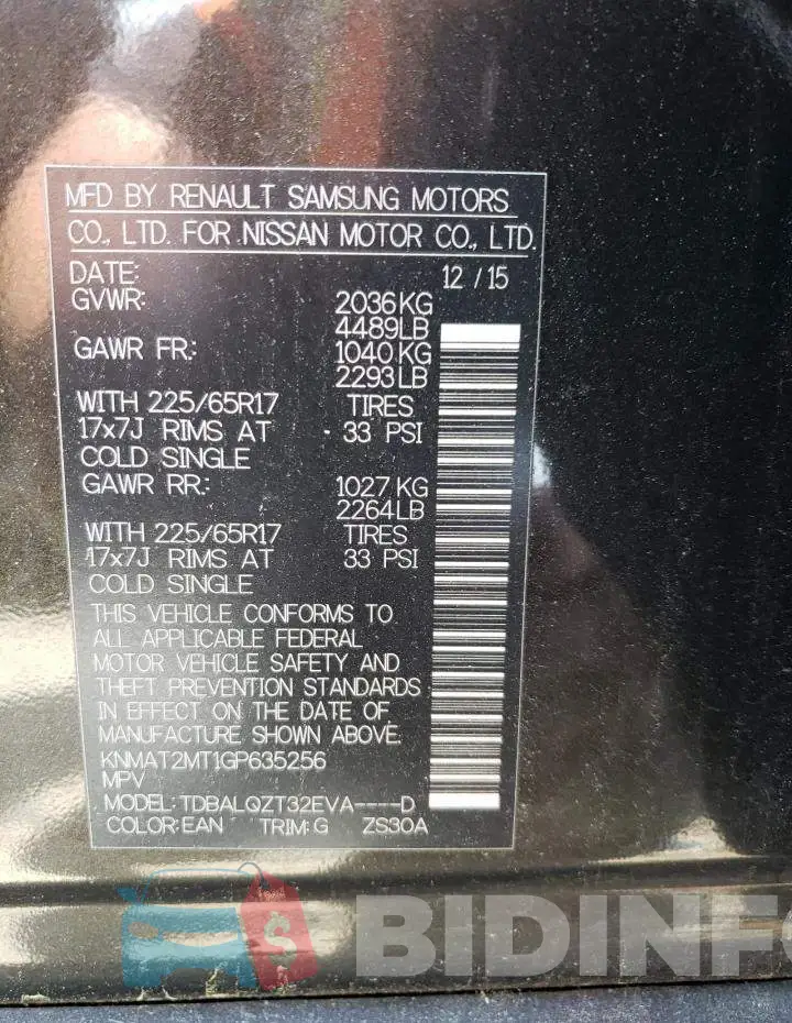 KNMAT2MT1GP635256 Photo# 14