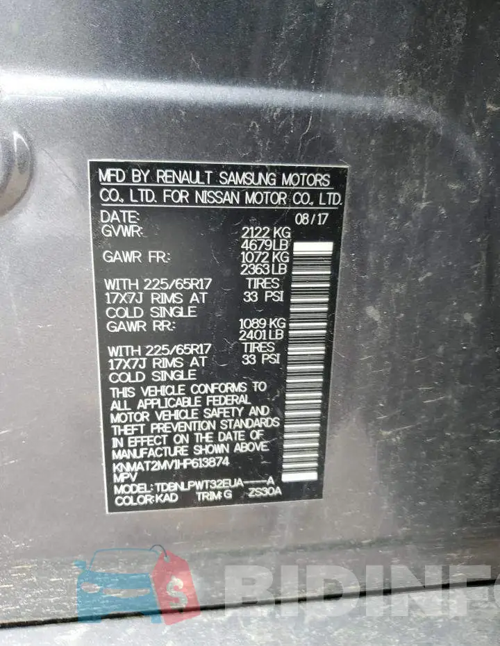 KNMAT2MV1HP613874 Photo# 12