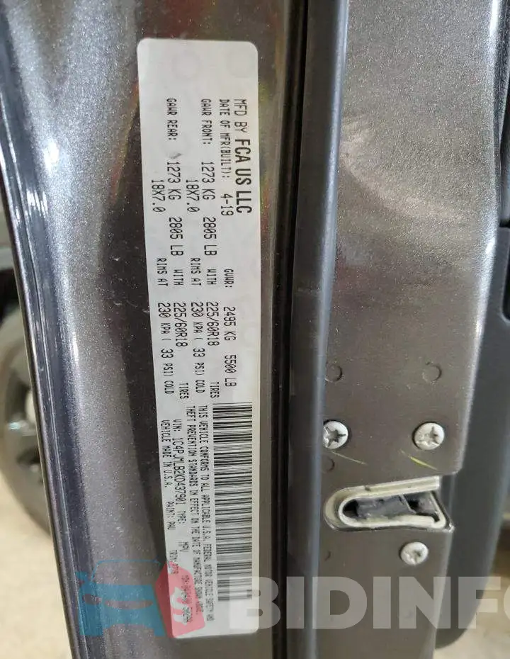 1C4PJMLB2KD437901 Photo# 13