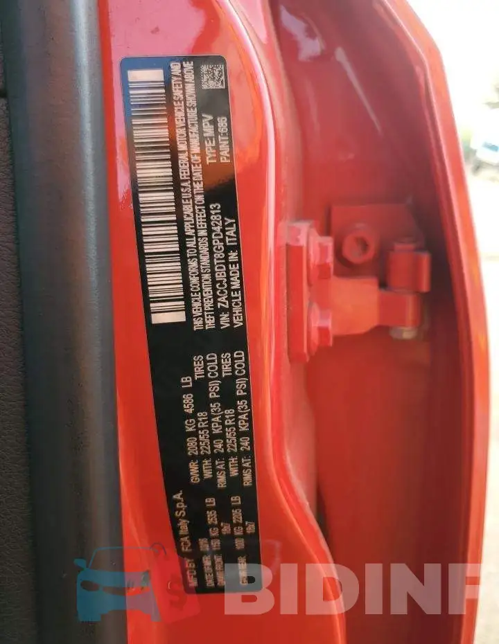 ZACCJBDT8GPD42813 Photo# 12