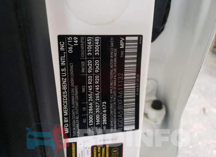 4JGDA5JBXFA611132 Photo# 14