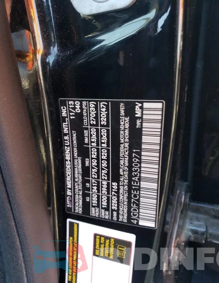 4JGDF7CE1EA330971 Photo# 13