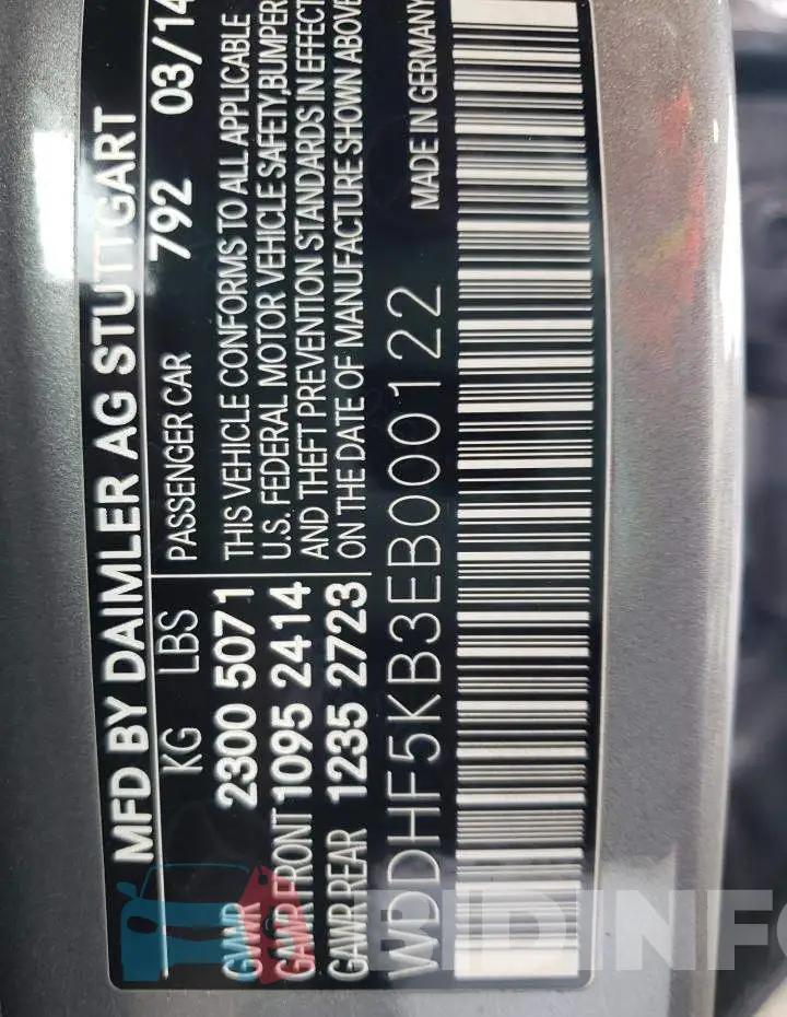 WDDHF5KB3EB000122 Photo# 12