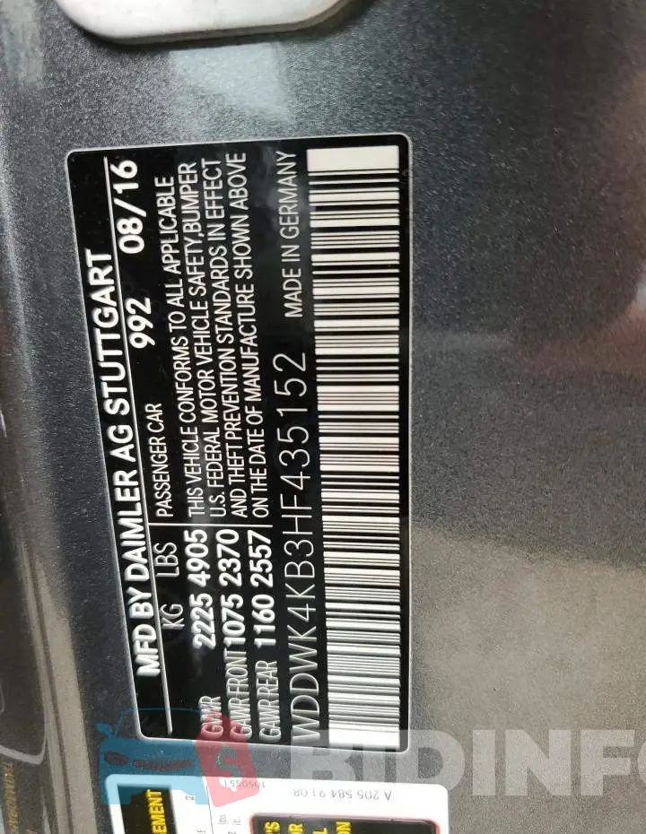 WDDWK4KB3HF435152 Photo# 12
