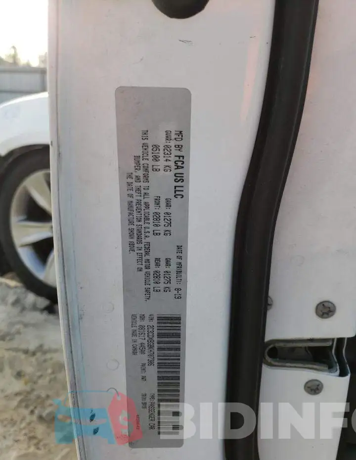 2C3CDXBG8KH707306 Photo# 12