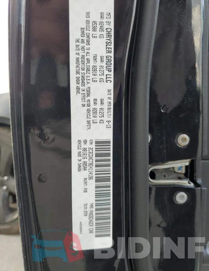 2C3CDXCT9EH114196 Photo# 10