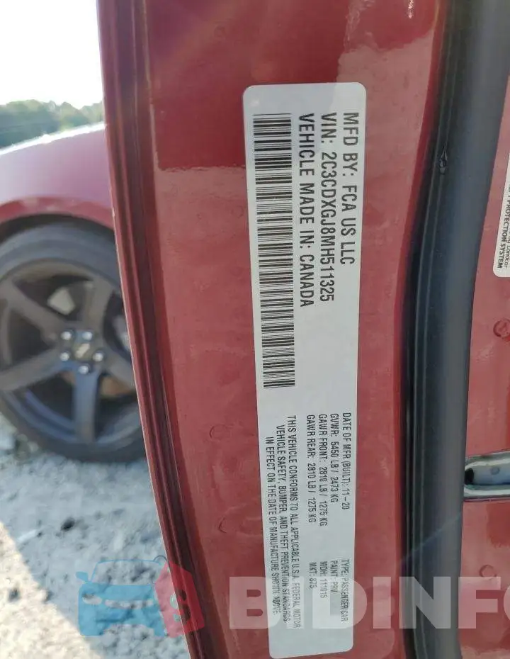 2C3CDXGJ8MH511325 Photo# 12