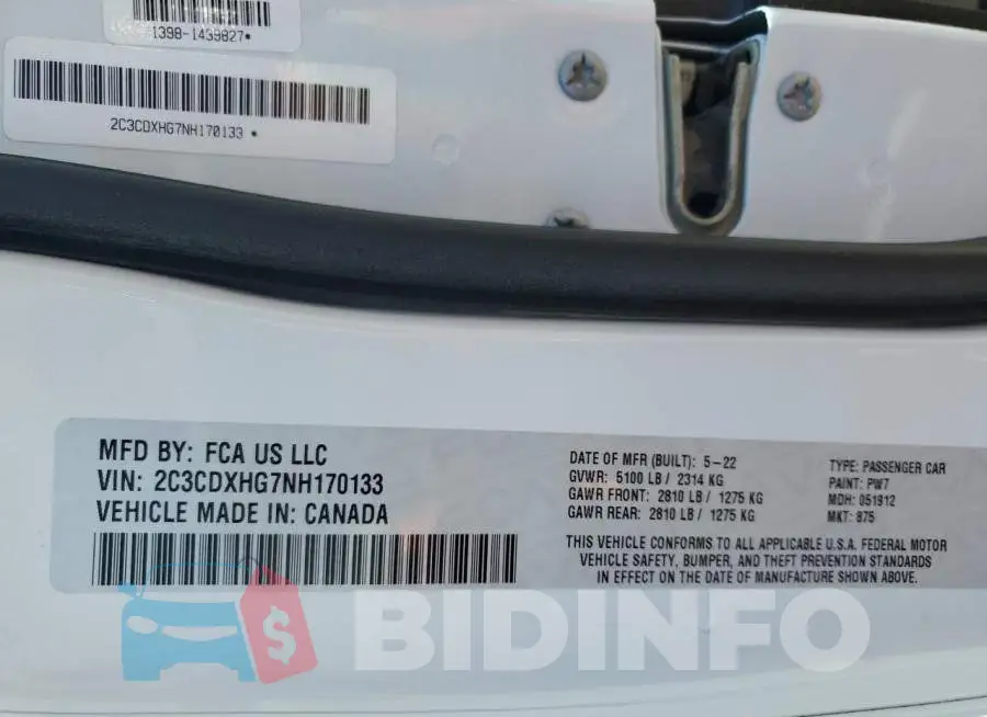 2C3CDXHG7NH170133 Photo# 12