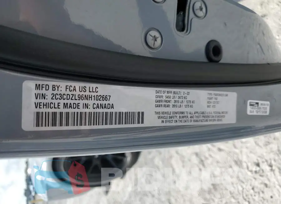 2C3CDZL96NH102667 Photo# 13